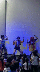 Children's birthday party with costumed performers in Wilde, Argentina