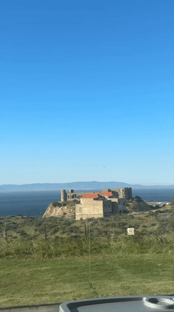 Dinner with coastal castle views documented in Tangier