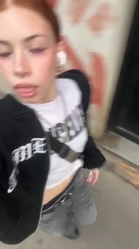 Young Woman Films Selfie Video While Walking in Buenos Aires