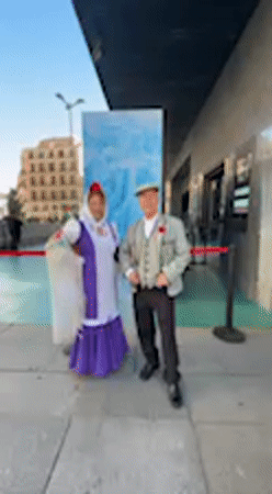 Traditional Spanish costumes spotted on sunny Madrid streets