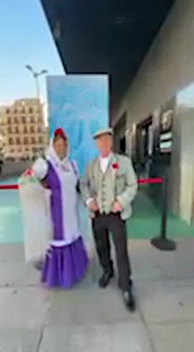 Traditional Spanish costumes spotted on sunny Madrid streets