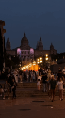 Evening street life documented across Barcelona landmarks and plazas