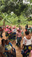 Women gather for traditional ceremony in Eziudo, Nigeria