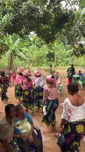 Women gather for traditional ceremony in Eziudo, Nigeria