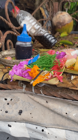Traditional Balinese temples, offerings, and markets documented in Kuta Selatan