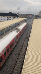 Afternoon transit activity documented at Lagos Blue Line stations