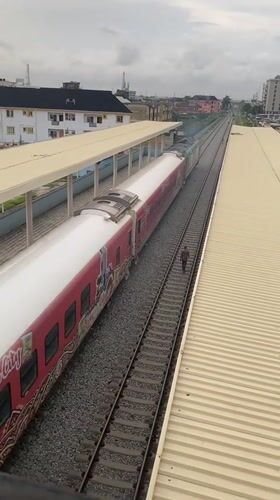 Afternoon transit activity documented at Lagos Blue Line stations