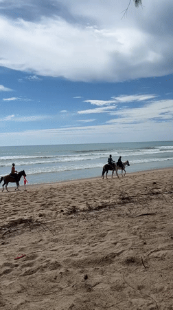 Beach activities captured during morning hours in Kamala, Thailand