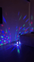Home disco scene with child recorded in Izhevsk