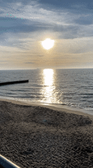Sunset beach scene documented in Zelenogradsk, Russia