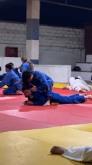 Judo practice session on the mats in Arica, Chile