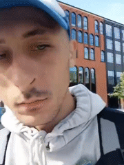 Self-recorded street footage near Tallinn's Old Town on a sunny afternoon