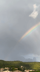 Rainbow over the Umbrian hills near Lake Trasimeno