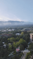Foggy mountain views documented in Ukrainian resort area