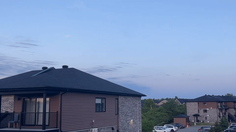 Peaceful dawn scene documented in Gatineau residential neighborhood