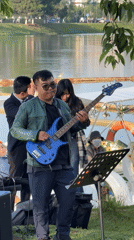 Band performs lakeside concert in Da Lat, Vietnam