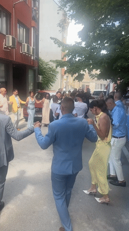 Orthodox wedding celebration in Shumen, church to reception