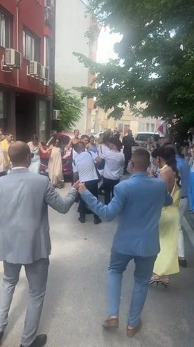 Orthodox wedding celebration in Shumen, church to reception