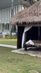 Outdoor wedding reception with massage services observed in Kuta Selatan