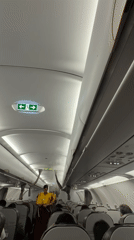 Boarding and in-flight scenes at Delhi's IGI Airport