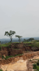 Witness documents excavated landscape in Amaseri, Nigeria