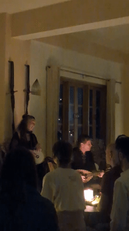 Musicians perform intimate concert for small gathering in Dharamkot