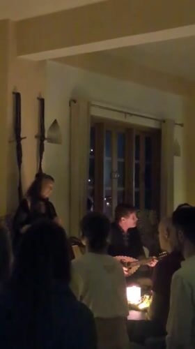 Musicians perform intimate concert for small gathering in Dharamkot
