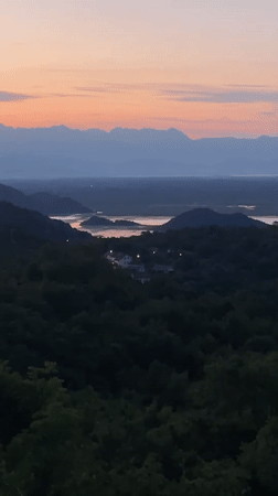 Evening landscape documented in Montenegro village