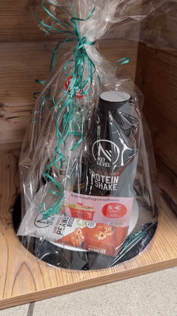 Supermarket shelves in Echternach: health, beauty, and drinks