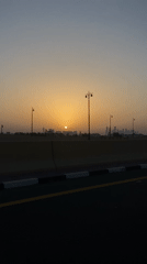 Sunset cityscape captured on video in Dubai