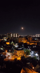 Krasnodar at night, from above and up close