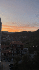 Sunset captured over Zlatograd valley town from multiple viewpoints