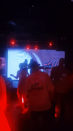 Live band performs at crowded Samara nightclub venue