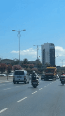 Dashcam view cruising a busy road in Bayrampaşa, Istanbul