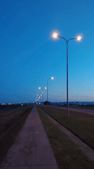Twilight waterfront scenes captured in Chaikovsky, Russia