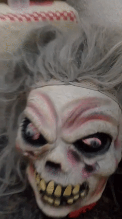Halloween props and costumes documented across Caracas locations