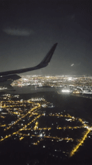 Wizz Air passenger documents flight over Bucharest from takeoff to sunset
