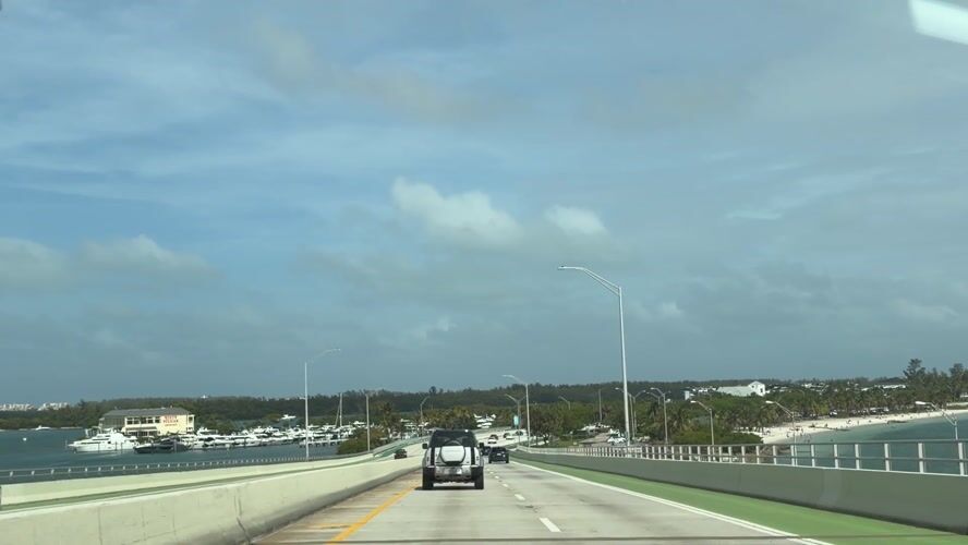 Evening bridge crossing captured in Miami