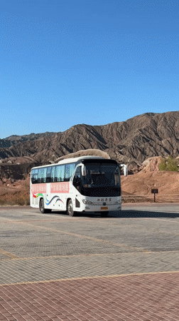 Tourist activity recorded at Zhangye Danxia scenic area overnight