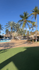 Young tourists enjoy resort vacation in Porlamar, Venezuela