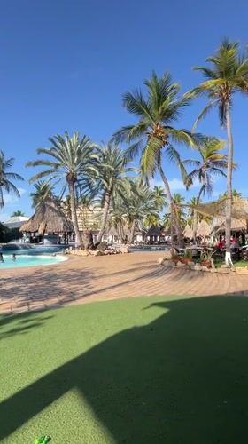 Young tourists enjoy resort vacation in Porlamar, Venezuela