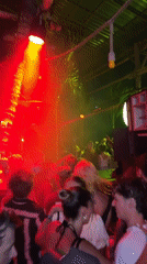 Outdoor nightclub party in North Kuta with tropical atmosphere