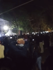 Live music and crowds at Kediri Food Fest, Ngasem