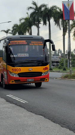 Motorcyclist documents evening ride through palm-lined Tagum City streets
