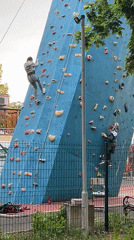 Rock climbing and construction activity documented in Burgas, Bulgaria
