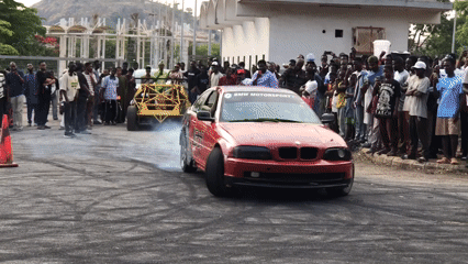Car drifting event draws crowds in Abuja parking lot