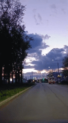 Evening street scenes documented across Chaikovsky intersections