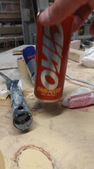 Workshop build session in Leudelange, trusses, spray paint, and energy drinks