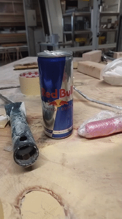 Workshop build session in Leudelange, trusses, spray paint, and energy drinks