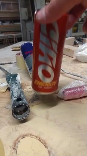 Workshop build session in Leudelange, trusses, spray paint, and energy drinks
